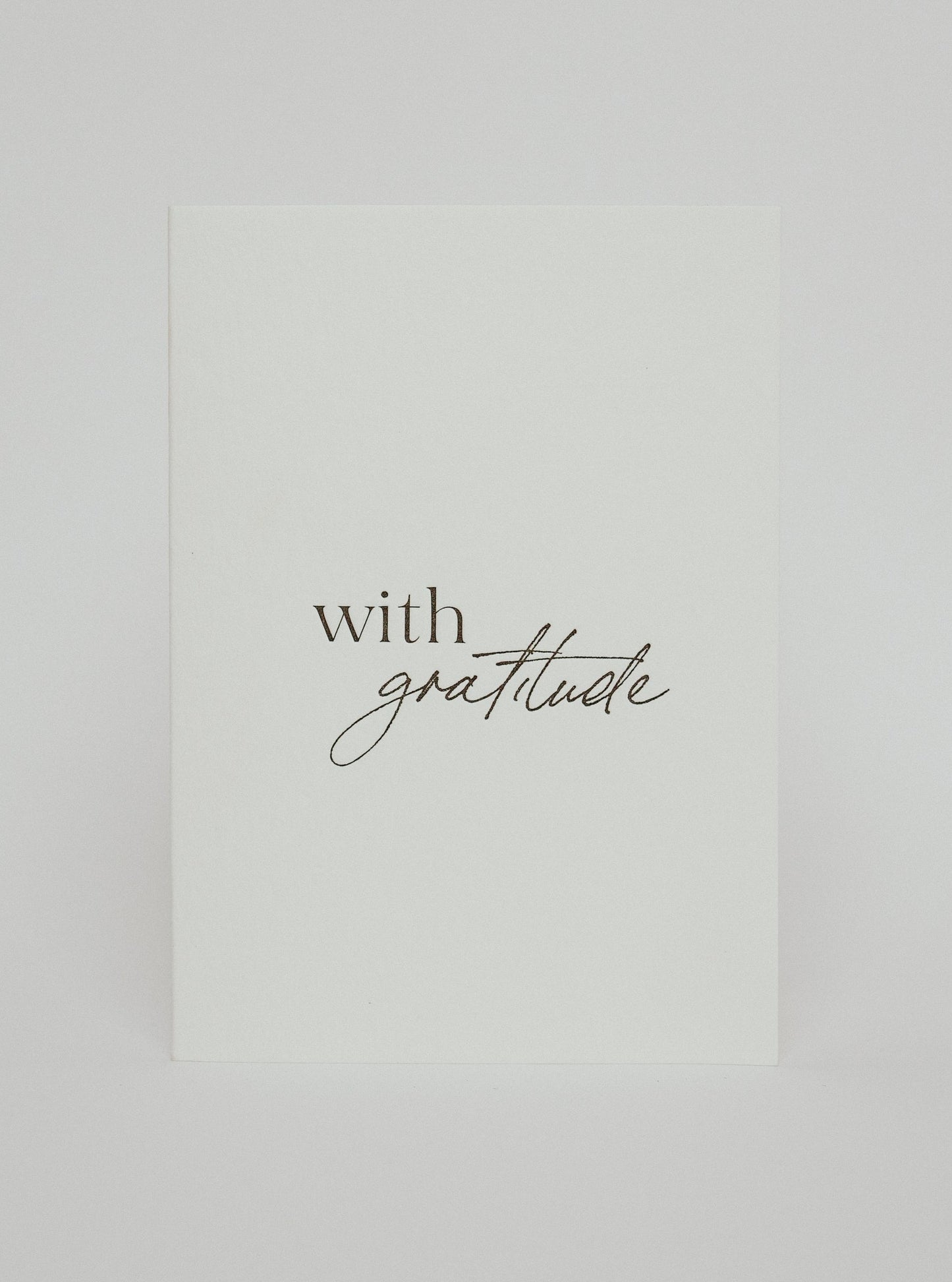 'With Gratitude' Card