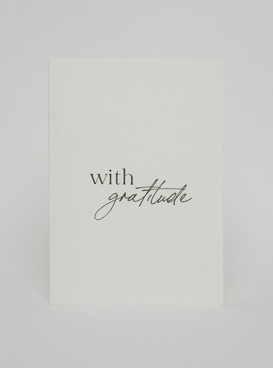 'With Gratitude' Card